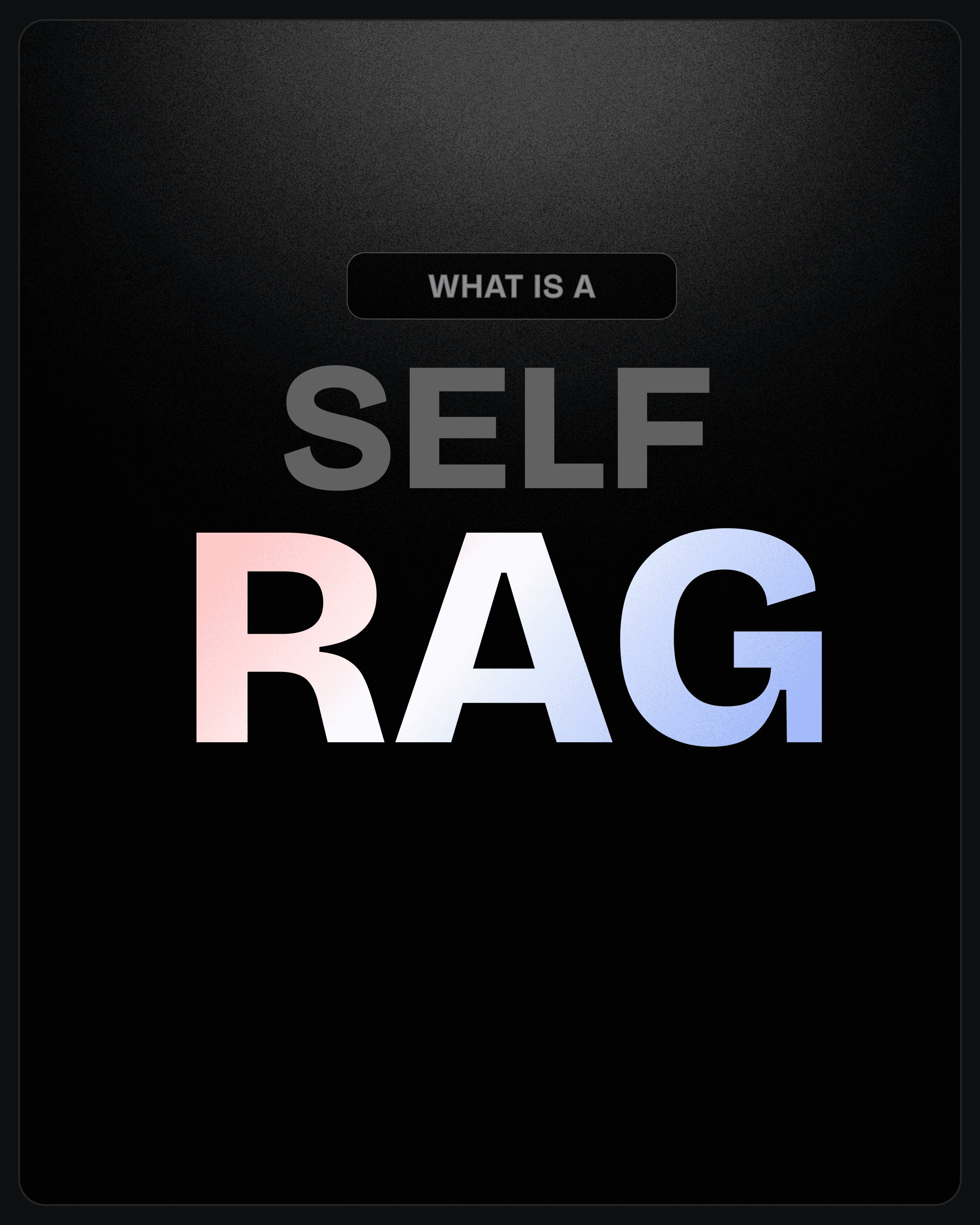 What Is A Self RAG